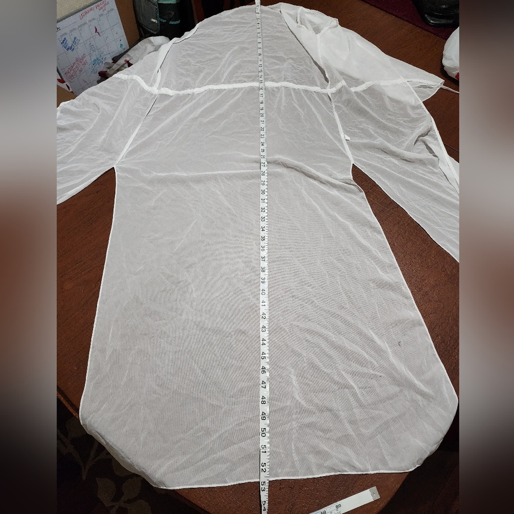 NWOT ... White Sheer Long Sleeve Cover-Up - Picture 5 of 8